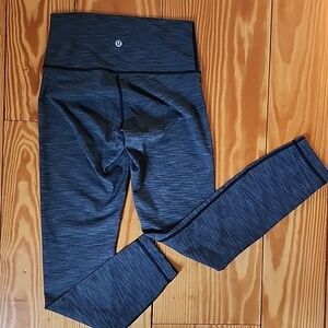 lululemon athletica Womens' Heathered Gray High-Waist Leggings Size 4 XS / XXS